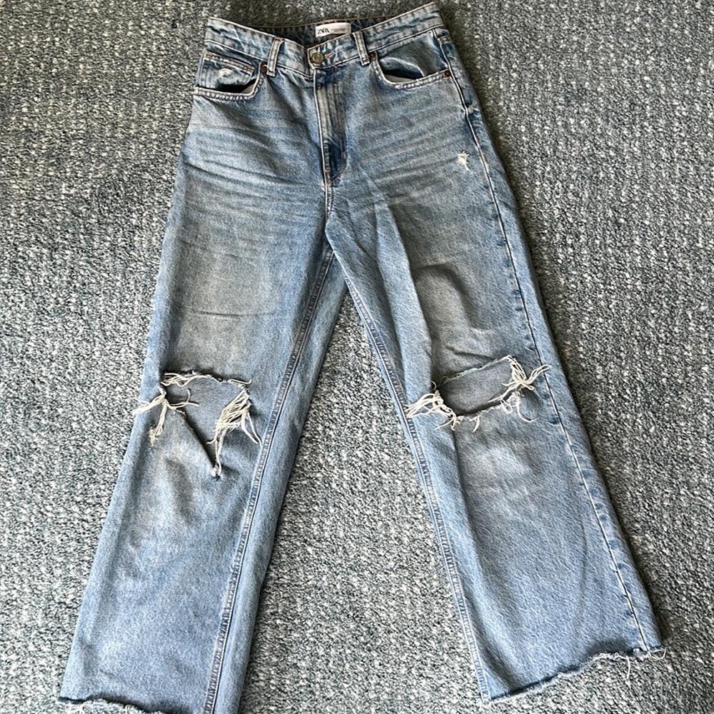 Zara ripped jeans